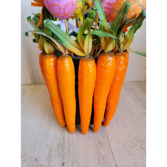 Styrofoam Easter carrot centerpiece rabbit egg glitter vintage unique decor - Picture 10 of 13